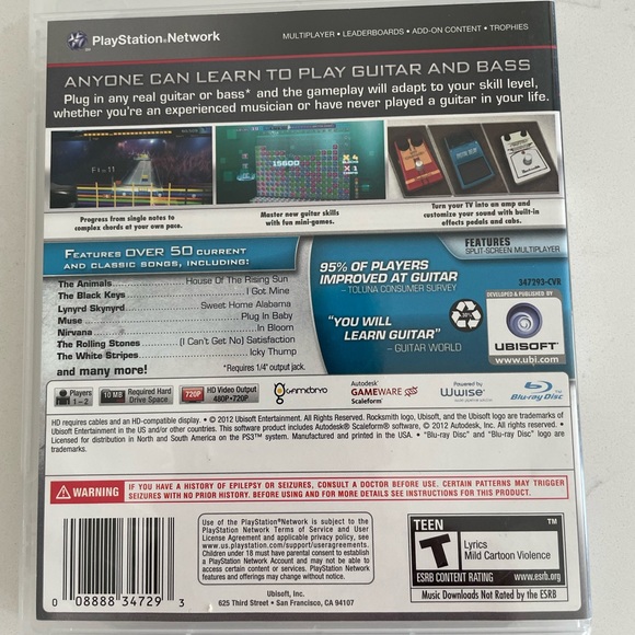 CASE and INSERT only - Rocksmith for PlayStation 3 - Picture 3 of 6
